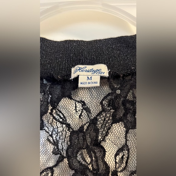 Shimmery Heritage 1981 Lace-Back Sweater Vest ✨ - Picture 3 of 5